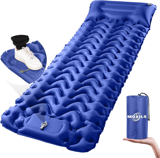 Ultralight camping inflatable sleeping pad with built-in pump, the ultimate choice for hiking,