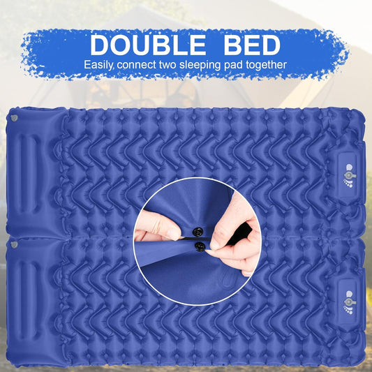 Ultralight camping inflatable sleeping pad with built-in pump, the ultimate choice for hiking,
