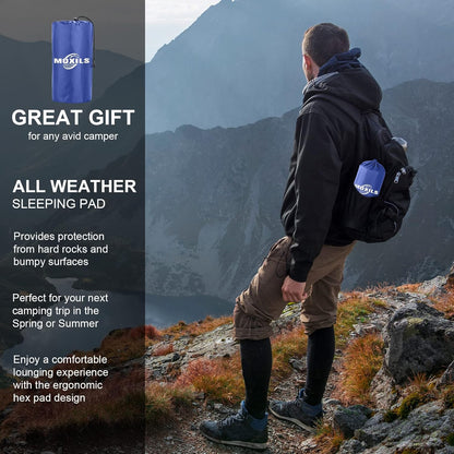 Ultralight camping inflatable sleeping pad with built-in pump, the ultimate choice for hiking,